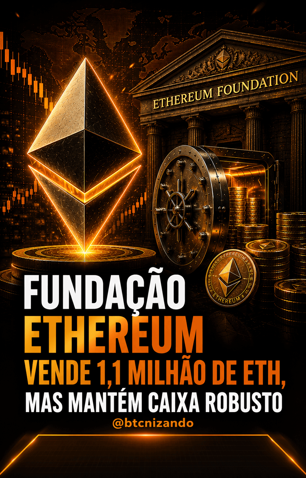 Fundação Ethereum vende 1,1 milhão de ETH, mas mantém caixa robusto