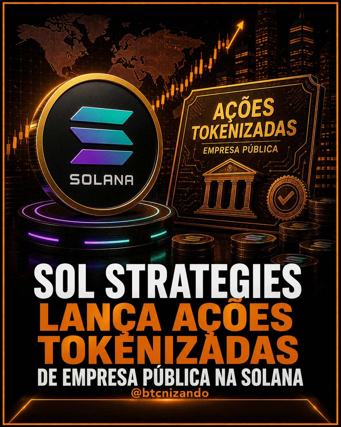SOL Strategies lança ações tokenizadas de empresa pública na Solana