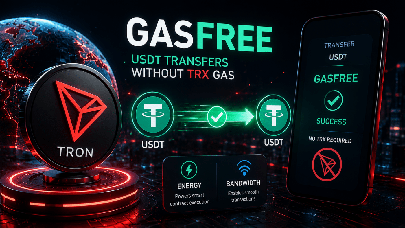 TRON lança GasFree para transferências de USDT sem necessidade de TRX