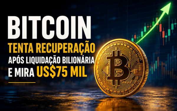 Bitcoin tenta recuperação após liquidação bilionária e mira US$75 mil